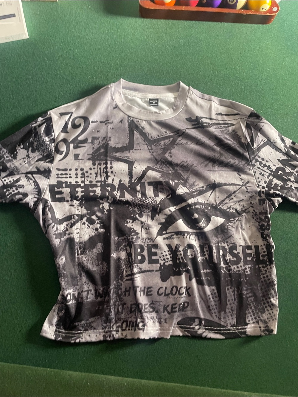 MANFINITY XS Graphic Tee in White and Gray